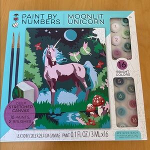 Make your Own Flower Crownand Bracelet kit ,unicorn paint by numbers girlie art